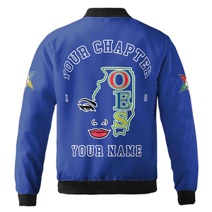 Nombre personalizado Capítulo Mapa Orden de la estrella del Este OES Mason Chaqueta unisex de alta calidad por encargo Chaquetas de manga larga - Product Image 6