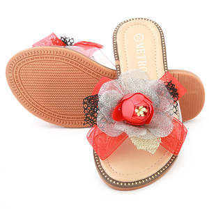 รองเท้าแตะแฟนซีสำหรับเด็กผู้หญิง รุ่น 006 - สีแดง - Product Image 6