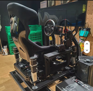 GT1 Postazione di Guida Professionale per Auto da Corsa Indoor con Sistema di Attuazione a Movimento 4Dof, Costruzione in Alluminio e Plastica, Robusta - Product Image 1