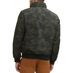 Blouson aviateur en duvet à manches longues pour hommes, avec logo de haute qualité, léger et enduit, à col montant et à bas prix - Product Image 2
