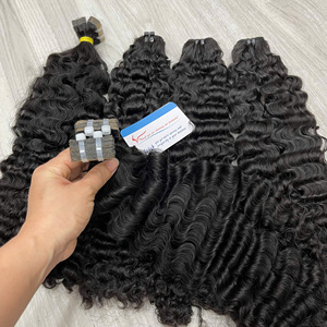 Vapeur birmane Curl bande cheveux cuticule aligné vente en gros livraison directe Extensions de cheveux humains pas de perte pas d'enchevêtrement - Product Image 5