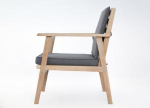 Ensemble de meubles de jardin en aluminium, couleur claire, 4 pièces, canapé, table et chaises, pour l'extérieur et l'hôtellerie - Product Image 5