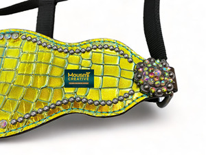 คอนโชเชือกแขวนคอไนลอนสีเขียวแกมเหลืองสะท้อนแสงสำหรับอานตะวันตก - Product Image 4