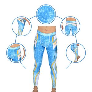 Mallas de Yoga con cintura elástica para hombre, mallas transpirables antibacterianas de secado rápido, ropa de gimnasio elástica de cuatro vías, mallas de entrenamiento, pantalones ajustados - Product Image 5