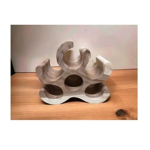 Estante de vino de madera de lavado blanco, soporte de botella de almacenamiento de encimera para Bar, restaurante, Hotel y decoración del hogar - Product Image 1