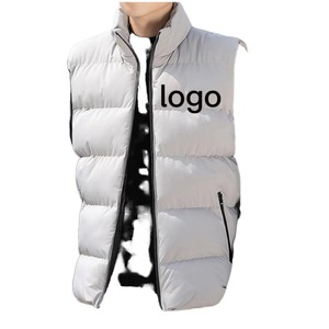 Chaqueta de invierno para hombre, transpirable, gruesa, suave, con cuello en V, cuello alto, logotipo personalizado, bolsillo con cremallera, informal, para deportes al aire libre, spinning - Product Image 6