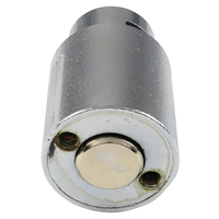 Serrure à came à poussoir en laiton avec clé plate, finition chromée, entraxe 60 mm, 2 clés pour armoires sécurisées et cylindres de serrures de porte coulissante