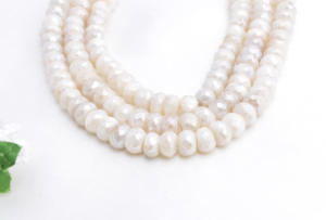 Cuentas de Sillimanita Facetadas de 6mm a 7mm, Gemas Naturales Blancas para Joyería Fina, Gemas Prismáticas - Product Image 3