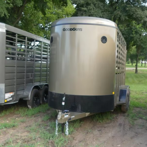 Remorque pour bétail avec escalier hydraulique pour bovins, composants principaux de l'engrenage, 12' X 5'8 - Product Image 1