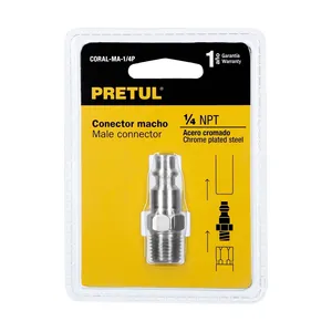 PRETUL acciaio connettore rapido scatola maschio con 6 unità 1/4 'NPT fili di categoria di prodotto connettori - Product Image 3