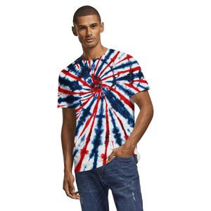 T-shirt décontracté à manches courtes Tops Impression Tie Dye T-shirts Oversize 100% Cotton T-shirts pour hommes - Product Image 4