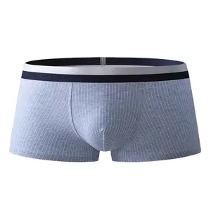 Good Quality Boxer Shorts Custom Logo Brands Underwear Oem Serive Breathable Solid Boxer Briefs for Men Cotton Classic Spandex