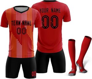 Uniforme de Fútbol Personalizado de Alta Calidad para Hombre, Conjunto Transpirable con Cuello en V, Ropa Deportiva de Verano para Equipos de Fútbol, Servicio OEM - Product Image 2