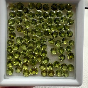Peridoto Verde Natural al por Mayor, 5x5 mm, Corte Brillante, Facetado, Piedras Preciosas Sueltas, Certificado por Terceros, 0.5-1 Quilates, para Joyería - Product Image 5