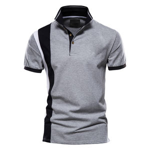 Polos de algodón 100% para hombre, transpirables, cómodos, personalizados, negros, ajustados, diseño personalizado, logotipo de impresión de talla grande - Product Image 4