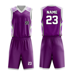 Kit imprimé de sublimation pour hommes, uniformes de basket-ball col en V avec logo personnalisé, produits personnels, uniformes de sport, ensemble court d'été - Product Image 2