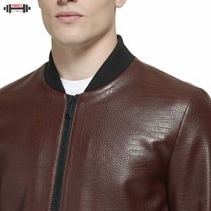 Veste en cuir tendance personnalisée pour homme, en cuir de vache véritable, col montant, fermeture éclair, matelassée, tendance, vêtement d'extérieur d'hiver, imperméable, respirant - Product Image 6