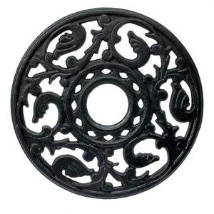 Salvamanteles Clásico Decorativo de Hierro Metálico para Mesa, Forma Personalizada, Acabado Negro, Resistente al Calor, 300 mm de Diámetro, 10 mm de Grosor, para Comedor - Product Image 6