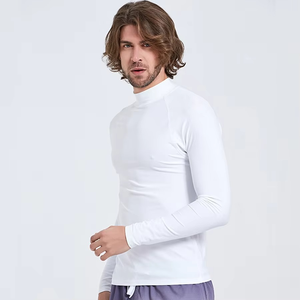 Wholesale Custom logo <b>Printed</b> Men's Upf50+ Quick Dry Gym Compression Shirts Blank Rash Guard For Men rash Guard Custom men - Product Image 3