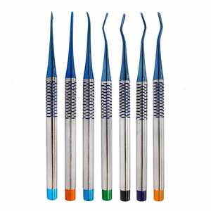 Conjunto de elevador Dental de Venta caliente, elevadores de raíz Dental dentada y de luxación de acero inoxidable de Color azul para extracción de dientes - Product Image 1