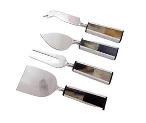 Ensemble de couverts en acier inoxydable avec poignée en nacre Outils de coupe de corne et de fromage populaires pour la maison ou l'hôtel - Product Image 1