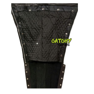 Full Grain Leather <b>Half</b> <b>Chaps</b> for Work Sports and Horse/Bike Riding Western Style in Multiple Colors - Product Image 3