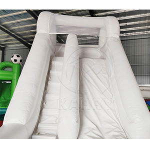 Grand toboggan gonflable blanc moderne de 20 pieds pour enfants et adultes, structure de saut sèche de qualité commerciale en PVC pour événements intérieurs et extérieurs - Product Image 2