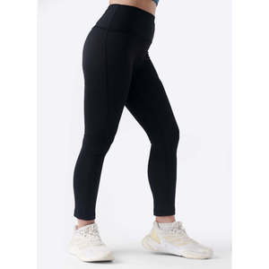 Shorts Negros a Cuadros de Cintura Alta para Mujer, Tela Waffle, Elásticos en 4 Direcciones, Cierre con Cordón, Compresión Sin Costuras - Product Image 4
