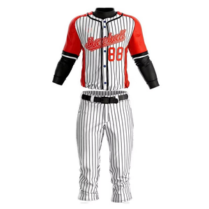 Uniformes de Béisbol Personalizados al por Mayor de la Mejor Calidad, Diseño Personalizado, Logotipo Personalizado, 100% Poliéster Antibacteriano, Hecho en Pakistán, 5 Conjuntos MOQ - Product Image 1