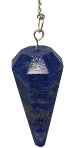 Pendentif en pierre roulée de lapis-lazuli facetté de 40 mm, qualité supérieure, fait main, en vrac, pierre précieuse naturelle du Gujarat - Product Image 4
