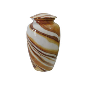 Urnes funéraires en aluminium pour adultes avec abat-jour en deux couleurs Urnes en métal de haute qualité pour funérailles fabriquées en Inde - Product Image 1