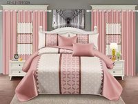 Lot de 6 draps de lit imprimés avec rideaux, drap plat, drap-housse et 2 taies d'oreiller, emballé, fournisseur OEM/ODM