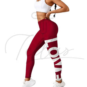 Leggings para Mujer con Logotipo Personalizado, Cintura Elástica, Cintura Alta, Transpirables, de Spandex/Poliéster, Secado Rápido, Fabricante Profesional, Yoga - Product Image 4