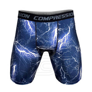Short de compression pour hommes avec logo personnalisé le plus vendu Short d'entraînement en toile à taille élastique à vendre Style décontracté - Product Image 1