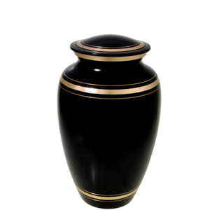 Nouvelles urnes de crémation en laiton Urnes standard pleine grandeur avec design imprimé Urne de crémation or + noir Pot de pot de conteneur commémoratif - Product Image 3
