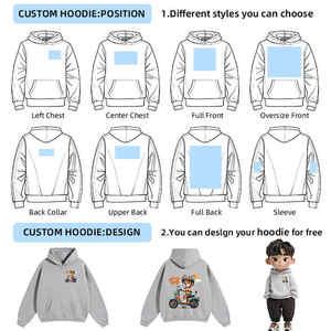 Sweat à capuche personnalisé unisexe de haute qualité Texte imprimé personnalisé Vêtements de travail solides Top Hiver Cadeau Techniques teintées en couleur unie Vente en gros - Product Image 6