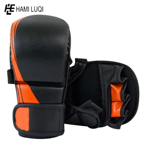 Sarung tangan Sparring Open-Palm untuk anak dewasa dicetak pola perlengkapan MMA untuk latihan tendangan tinju bergulat terbuat dari bahan PU PVC - Product Image 4