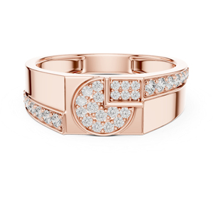 Anillo de Compromiso de Oro Rosa de 14K con Diamante Redondo Cultivado en Laboratorio para Mujer |   Diamante Cultivado Nuevo - Product Image 1