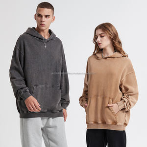 420กรัม GSM เสื้อฮู้ดแบบสวมหัวสำหรับผู้ชายและผู้หญิงเสื้อขนแกะเปิดไหล่ตกไซส์ใหญ่พิเศษโลโก้ตามสั่ง - Product Image 5