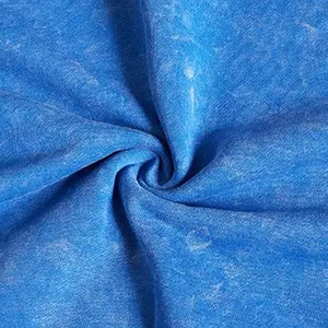 Sudaderas con capucha de lavado ácido para mujer, Color azul, 280 GSM, logotipo personalizado bordado, ropa informal transpirable, sudaderas con capucha de lavado ácido de Terry francés para mujer - Product Image 5