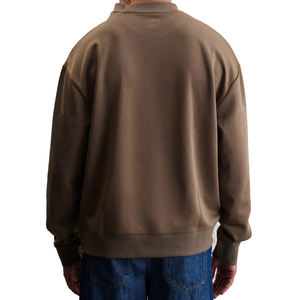 Sudadera lavada con ácido y cuello redondo de peso pesado con estampado de logotipo personalizado para hombre - Product Image 6