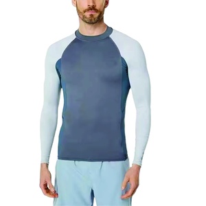 Custom Men's <b>Heat</b>-Transfer Printed Breathable Full Spandex/Polyester Compression Rash Guards Anti-Bacterial Anti-UV Quick Dry - Product Image 1