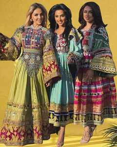 ชุดเดรสอัฟกันแขนยาวของอัฟกานิสถานชุดเดรสเต้นรำและชุดแต่งงานแบบแฟนซีงาน OEM - Product Image 4