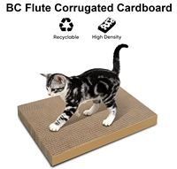 Ensemble de 8 grattoirs pour chats, tapis à gratter pour chats d'intérieur, grande taille, robuste et recyclable, matériau en carton de haute qualité, Pet-cheer MJ233