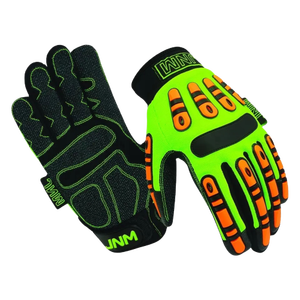 Guantes de cuero de trabajo mecánico antivibración de alto rendimiento Protección de seguridad reforzada resistente a cortes Resistente a impactos - Product Image 1