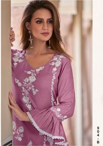 Collection de vêtements de mariage pour femmes Heavy Rayon Co Ord Set avec travail imprimé numérique Fourniture en gros d'usine à bas prix - Product Image 6