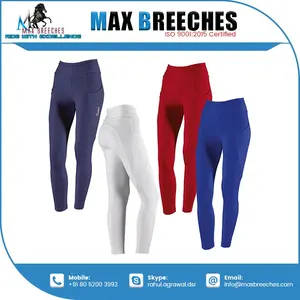 Leggings ecuestres de mujer de alta calidad, cómodos pantalones de nailon con etiqueta privada de silicona para montar a caballo - Product Image 1