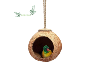 Vente en gros de nichoir en cocotier tropical non poli ODM avec échelle pour jardin oiseaux sauvages en plein air et amoureux des animaux d'intérieur - Product Image 4
