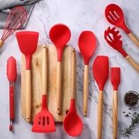 Nouvel Arrivage – Spatules et Racloirs en Silicone Écologiques, Durables et Non Toxiques (9-12 Pièces) – Ensemble Complet d'Outils de Pâtisserie et de Cuisson
