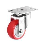 Roulettes pivotantes et rigides Vinadali Vietnam en polyuréthane rouge de qualité industrielle, 75mm/100mm/125mm, largeur 32mm, charge 90kg-130kg